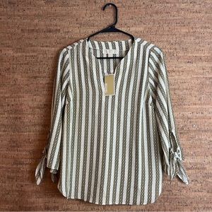 Michael Kors Bone/Gold Blouse
